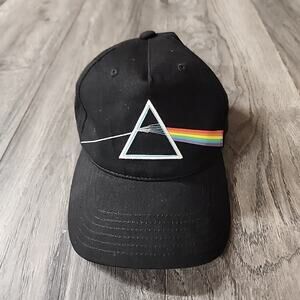Pink Floyd Dark Side Of The Moon Logo Hat Black Strapback Cap Classic Rock